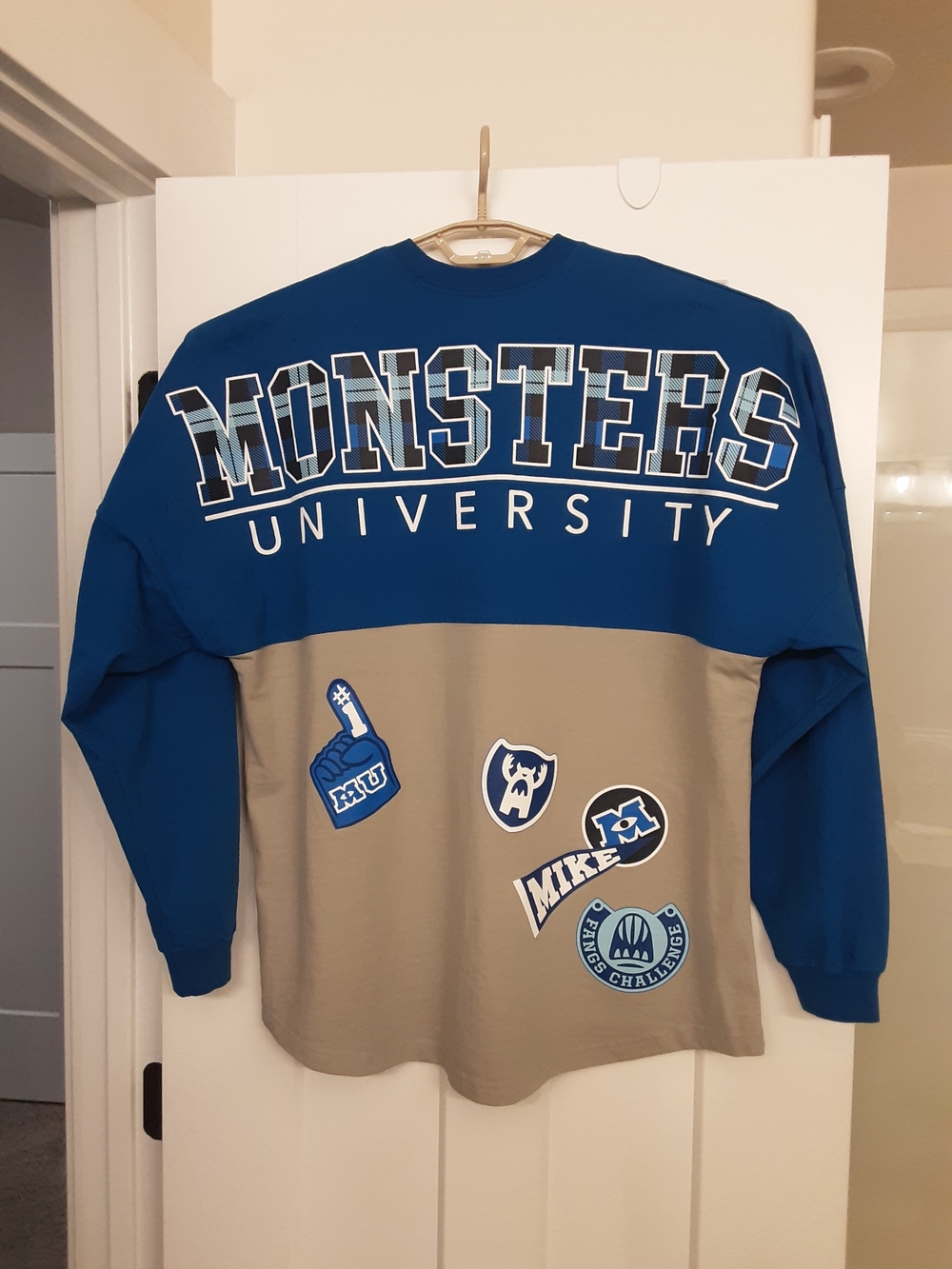 Disney Monsters University Two-Tone Blue and Tan Spirit Jersey - Picture 1 of 2
